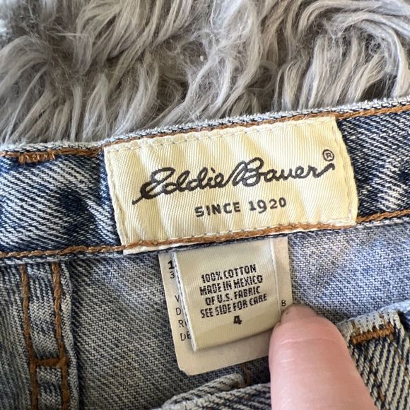 Vintage Eddie Bauer Women’s Jeans Size 4 Straight Leg Mid Rise 90s Light Wash - Picture 5 of 13